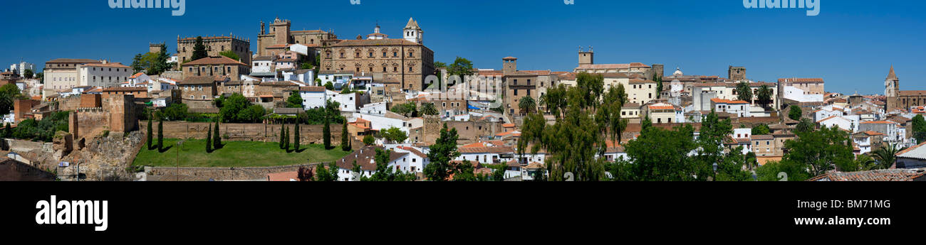 España, Extremadura, Cáceres, el centro histórico de la ciudad. Foto de stock