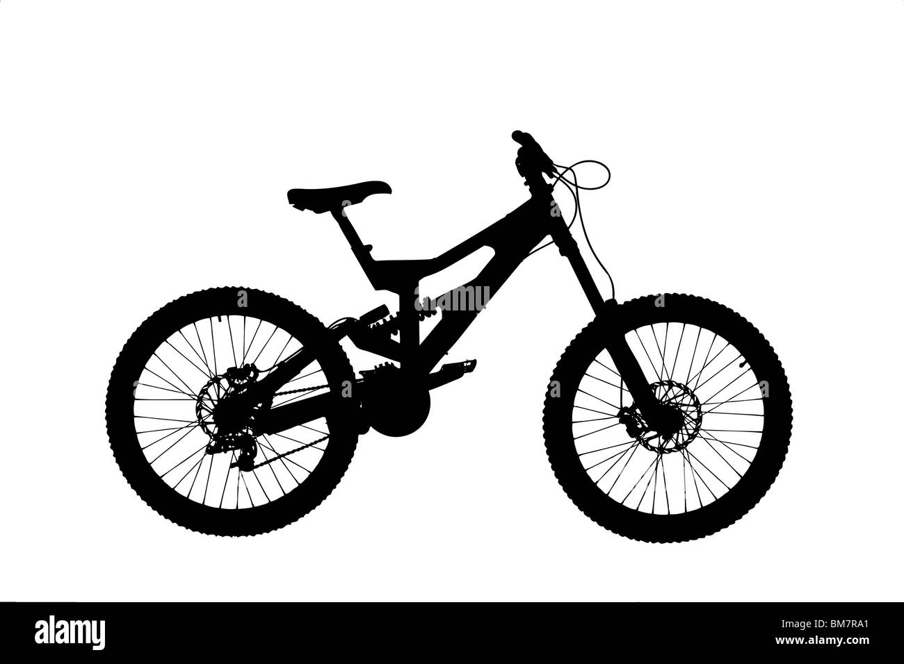 La silueta de una bicicleta de montaña Fotografía de stock - Alamy