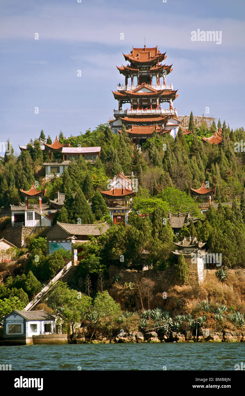 Pabellón Tiajing Erhai Ha Dali china Yunnan Foto de stock