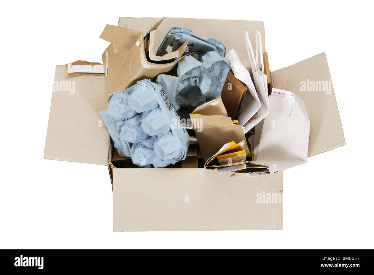 Caja de basura para reciclar Foto de stock