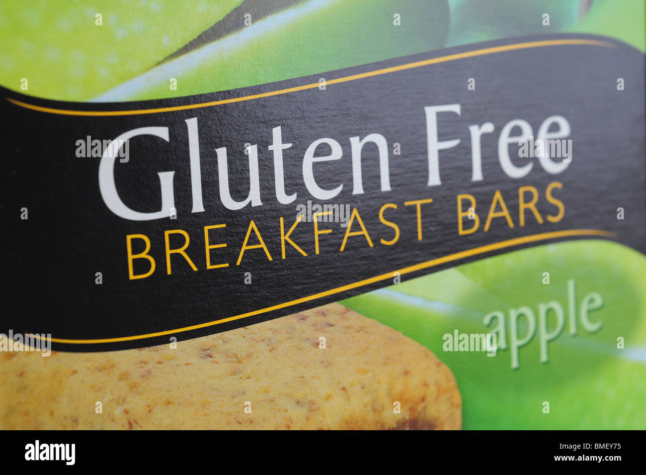 Productos alimenticios sin gluten barras de desayuno Foto de stock