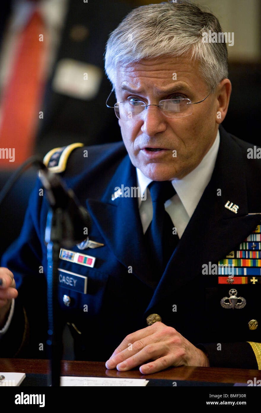 Jefe de Estado Mayor del Ejército, el General George Casey. Foto de stock