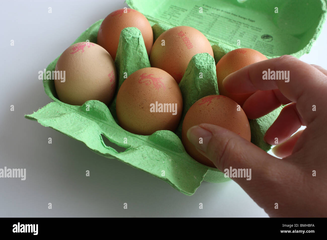 Todos los huevos en la misma cesta Foto de stock