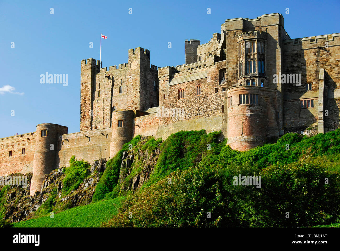 Bamburgh Castle fortaleza Foto de stock