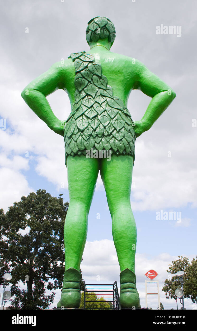 Jolly Green Giant Bienvenido a Tierra Azul Minnesota Foto de stock