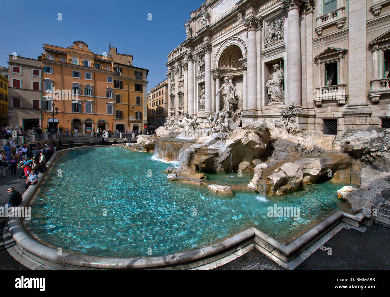 La fuente de Trevi en Roma, Italia Foto de stock