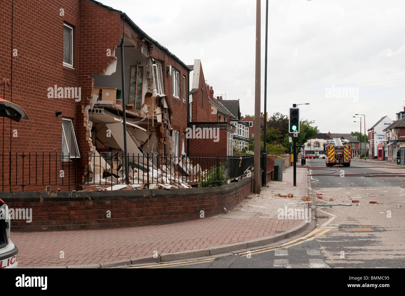 Explosión de gas destruye Ancianos complejo Chapel Street Bentley cerca de Doncaster REINO UNIDO 13.06.10 Foto de stock