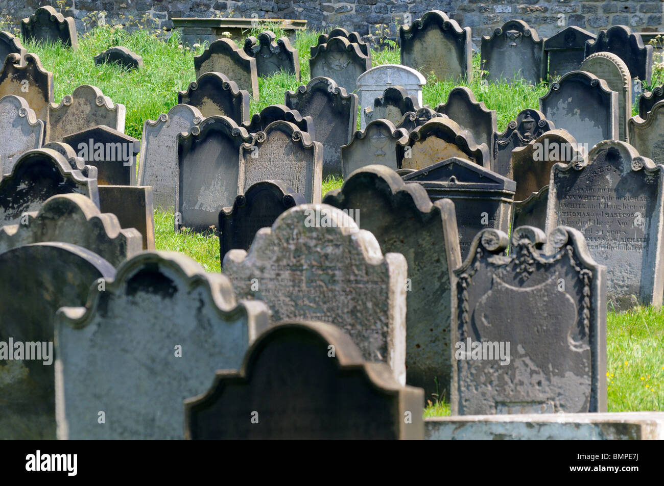 Cementerio Whitby Yorkshire del norte de Inglaterra Foto de stock