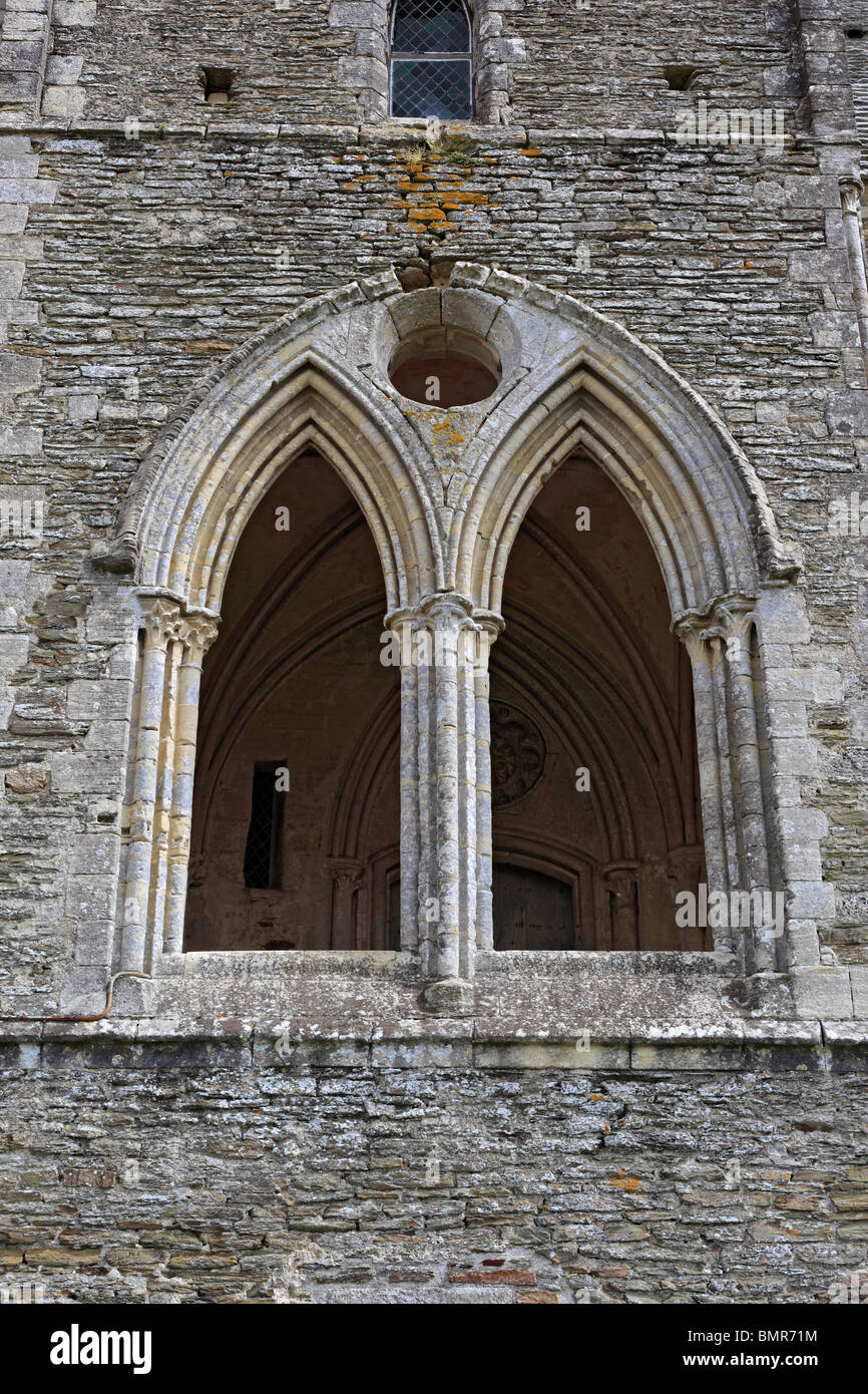 La iglesia de la abadía, Cerisy-la-Foret, departamento de Manche, Baja Normandía, Francia Foto de stock