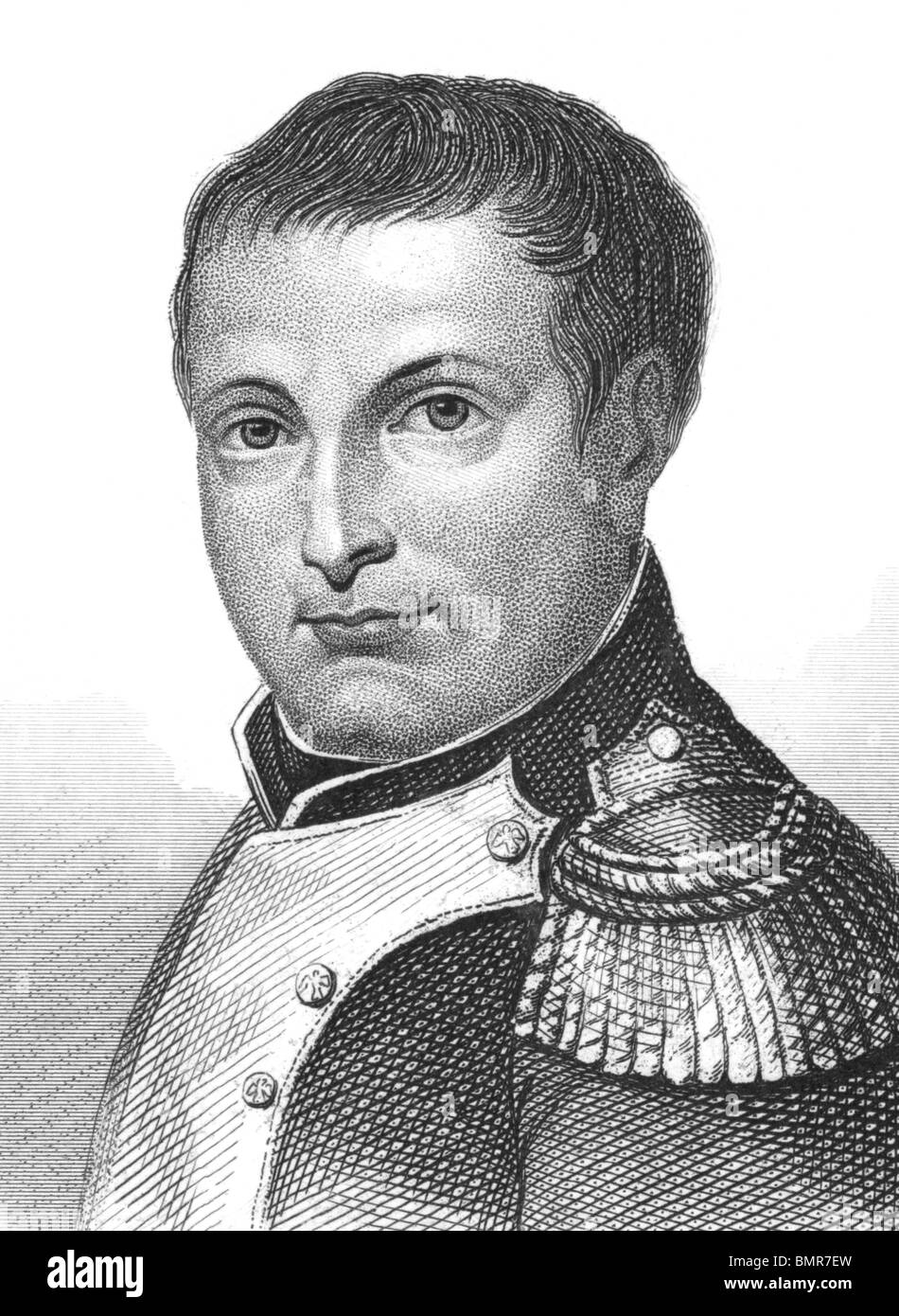 Napoleón Bonaparte (1769-1821) sobre el grabado desde los 1800s. El emperador de Francia. Uno de los individuos más brillantes de la historia. Foto de stock