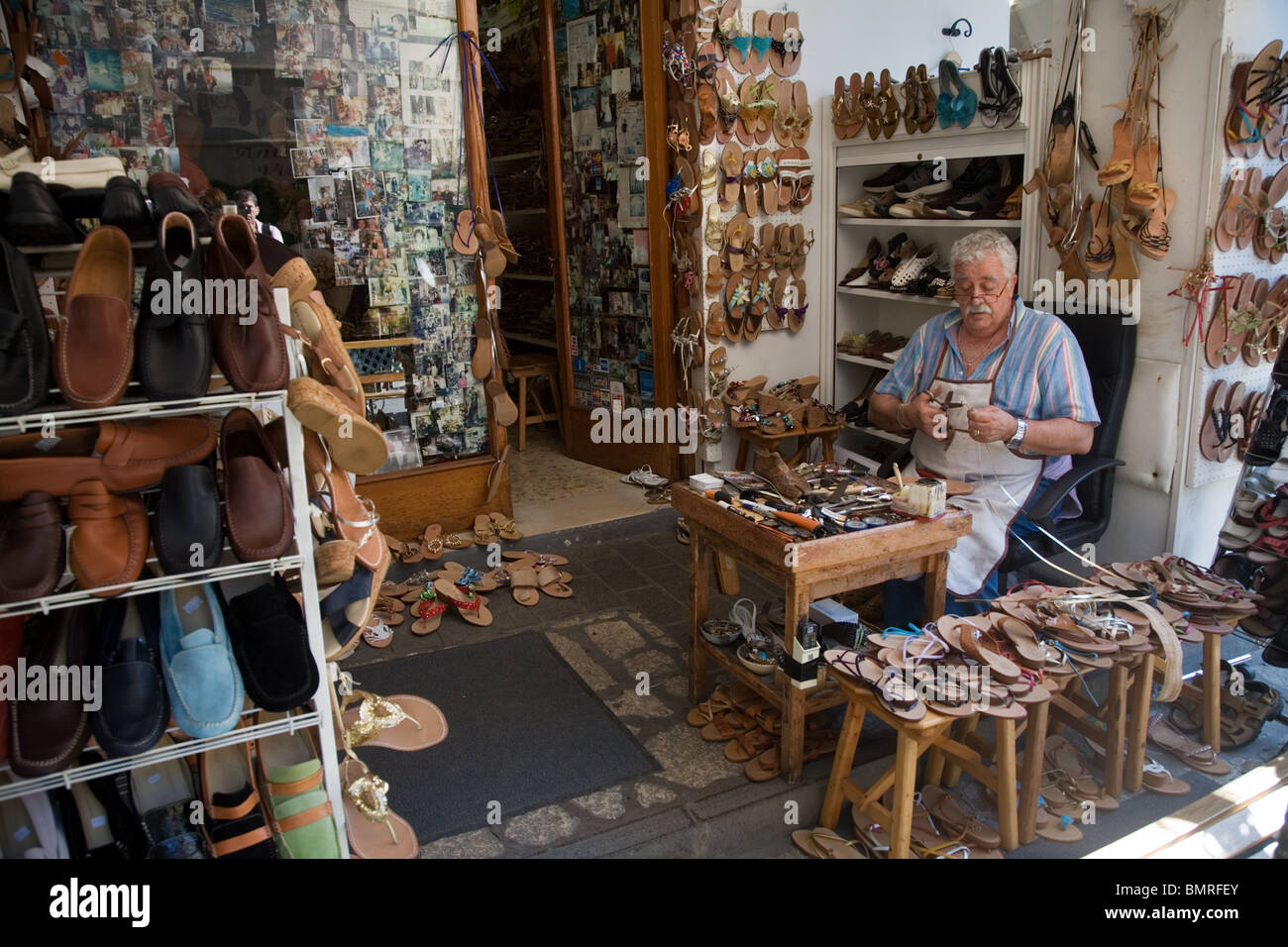 Taller de zapatería, Capri, Italia Fotografía de stock - Alamy