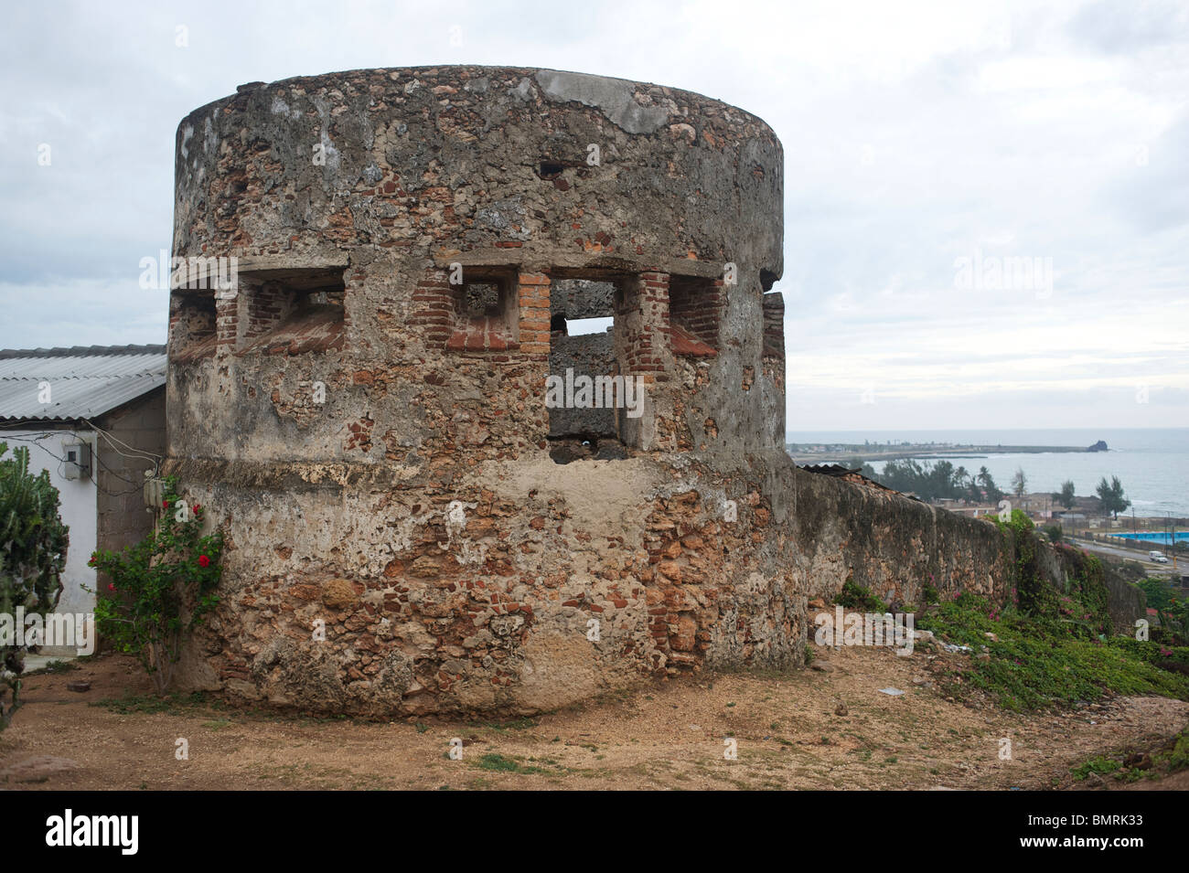 Fortificaciones históricas, Gibara, Cuba Foto de stock