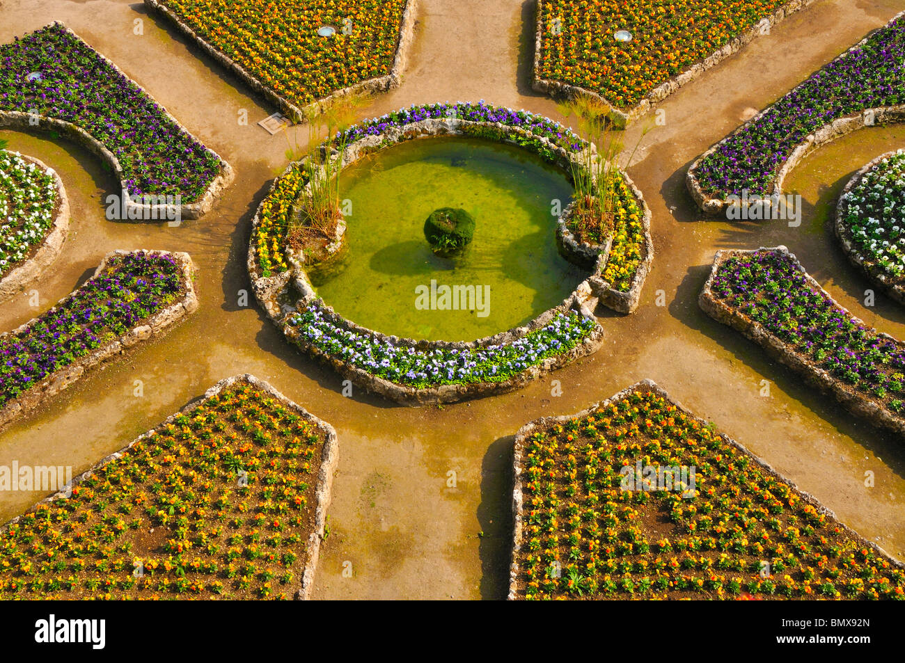 Jardines ornamentales en Ravello, Italia. Foto de stock