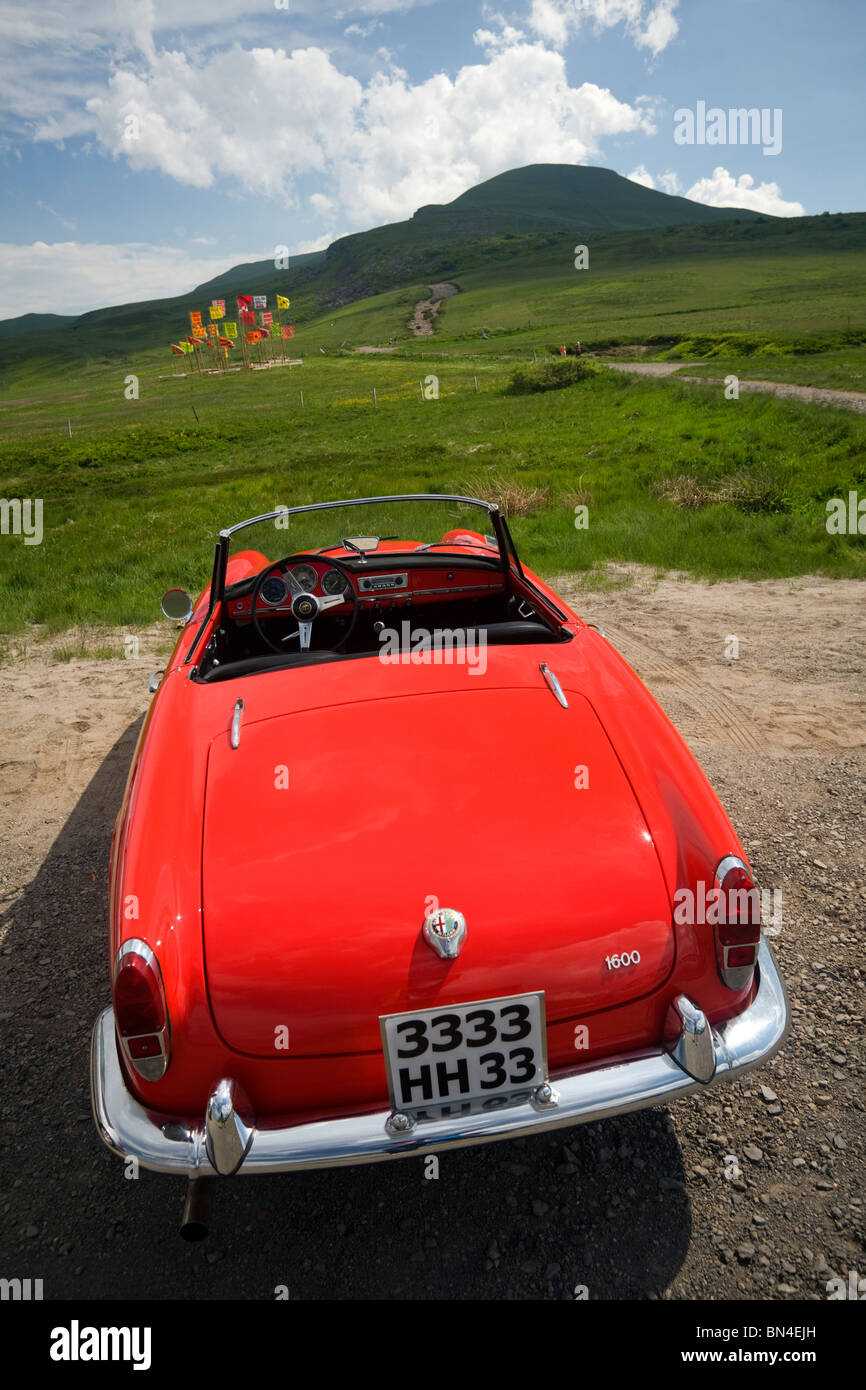 Un Alfa Romeo Giulietta spider coche, modelo 1600 (Francia). Alfa Romeo Giulietta Spider 1600 (Francia). Foto de stock