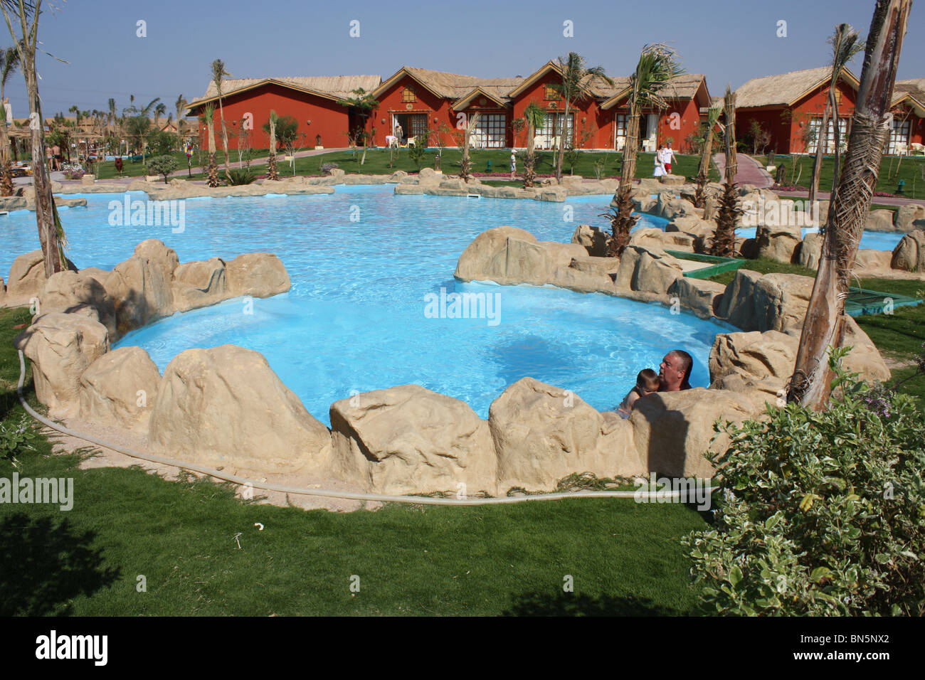 Jungle Aqua Park Hotel Hurghada Egipto Foto de stock
