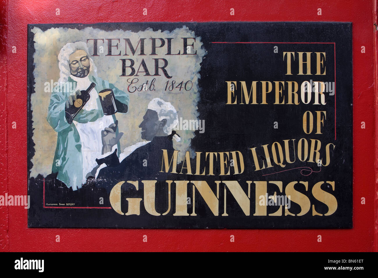 Signo de Pub de Temple Bar, el distrito de Temple Bar, Dublin, Irlanda Foto de stock