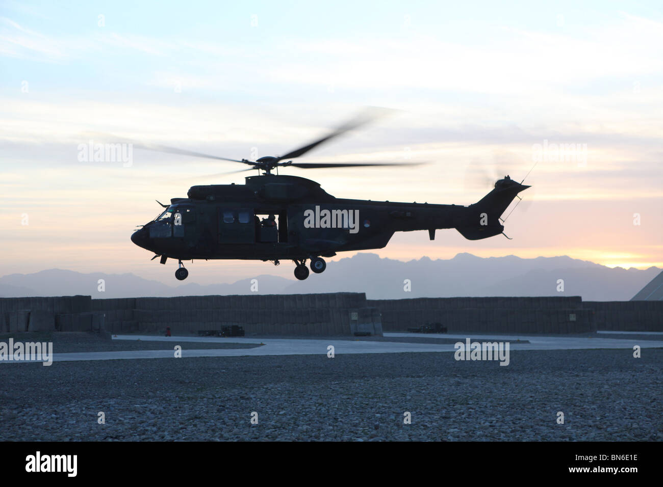 Fuerza Aérea Holandesa en Uruzgán, Afganistán Foto de stock