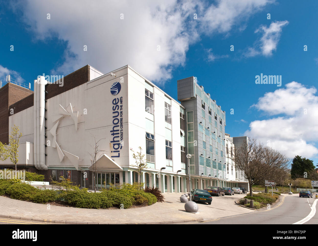 Los exteriores del faro, Poole Art Center Foto de stock