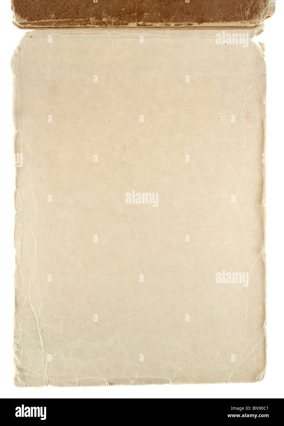 Sucio viejo notepad aislado en blanco Foto de stock