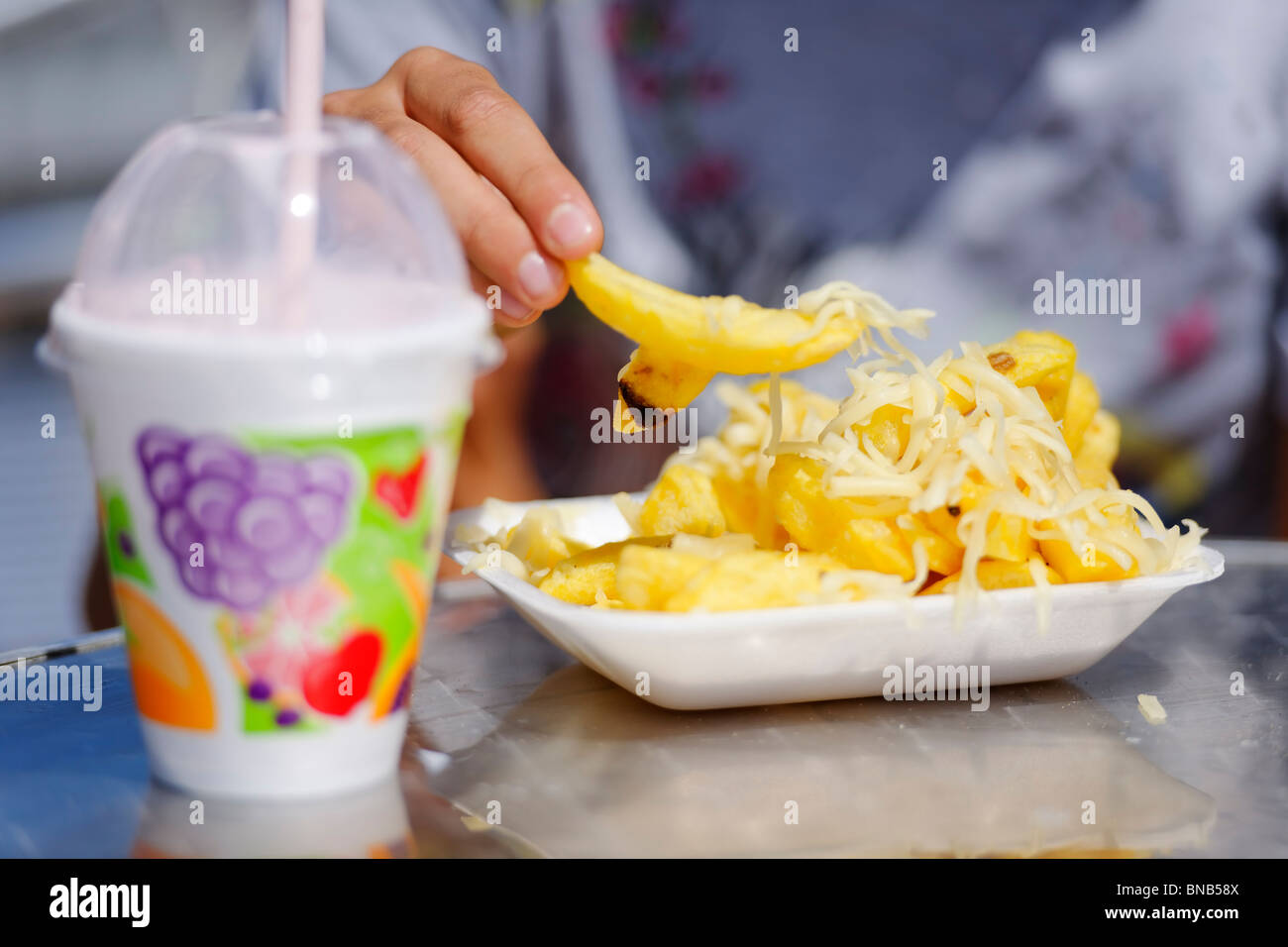 Virutas de queso Foto de stock