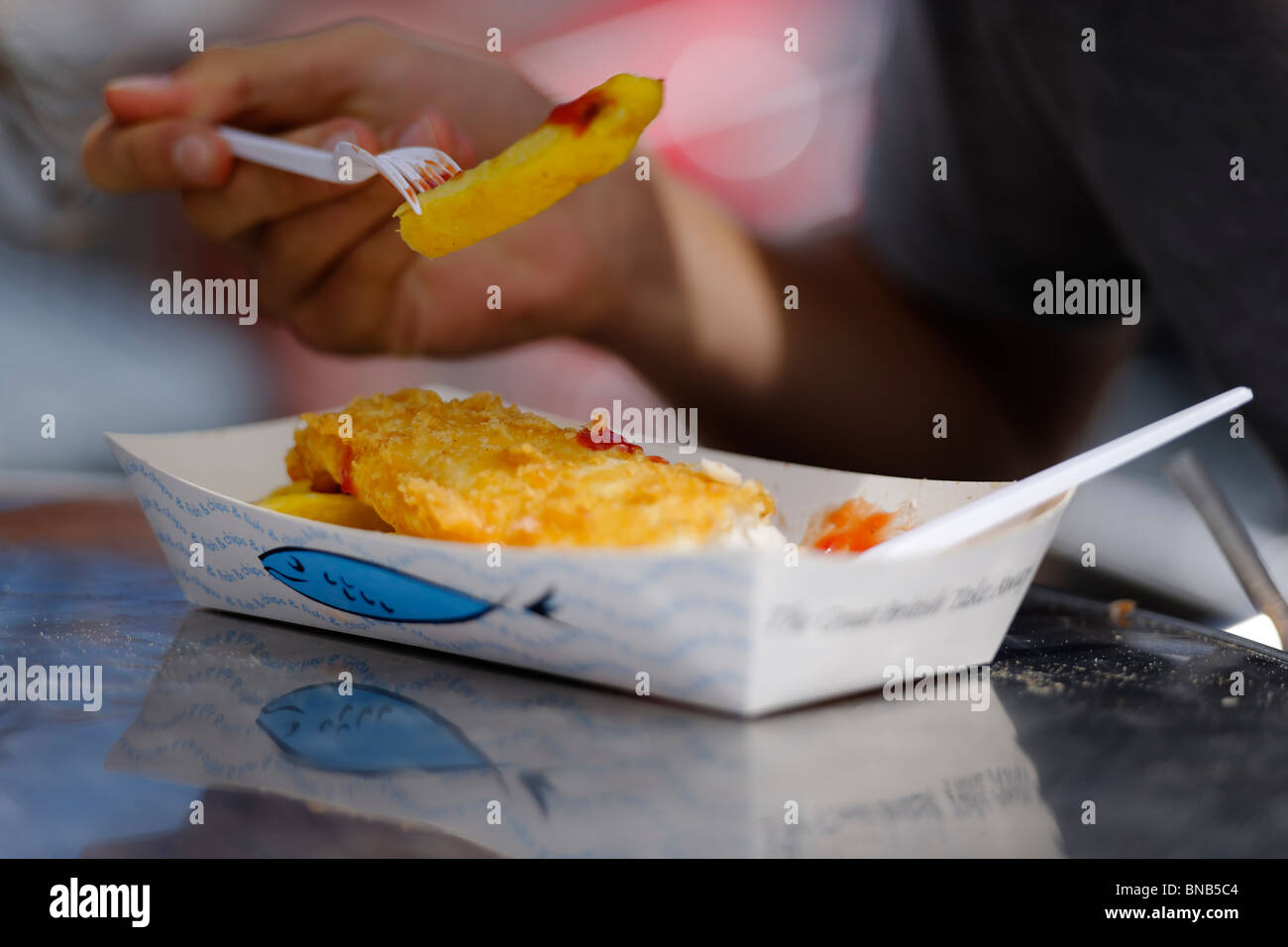 Pescado y patatas fritas Foto de stock