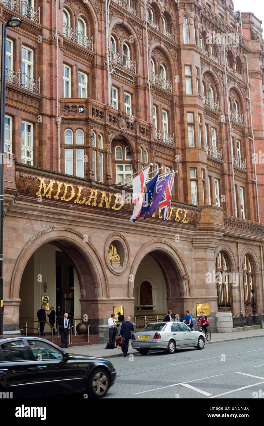 Midland hotel Manchester Reino Unido hoteles antiguos victoriana de 5 estrellas lujoso centro cinco estrellas de lujo de felpa central Foto de stock