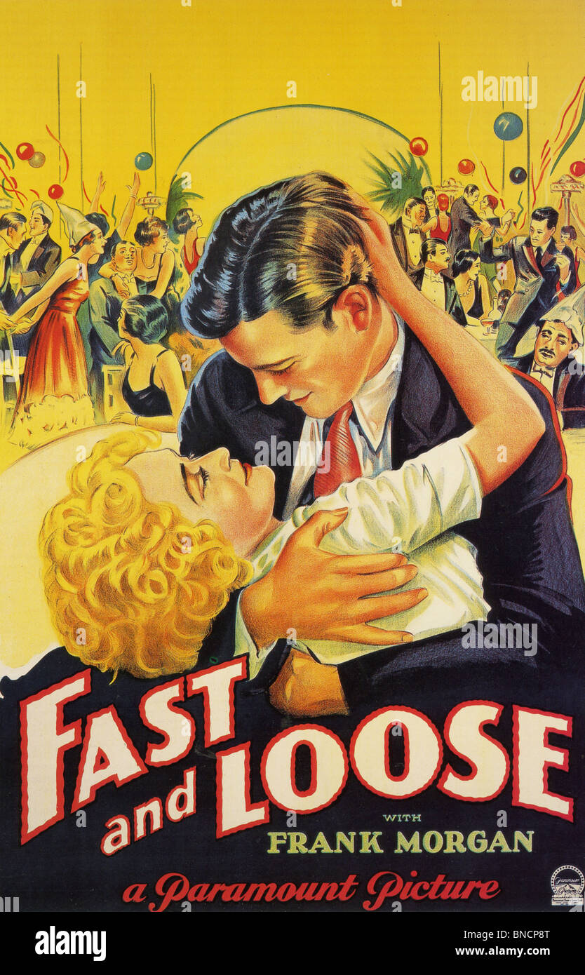 Rápido y flojo cartel de 1930 Paramount film con Carole Lombard -uno de