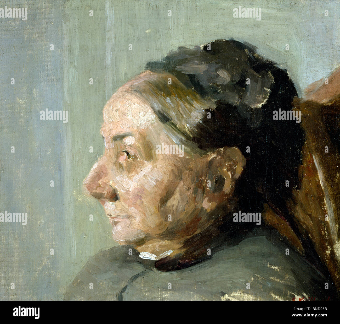 Retrato de Anciana o Perfil del retrato de la madre del artista por