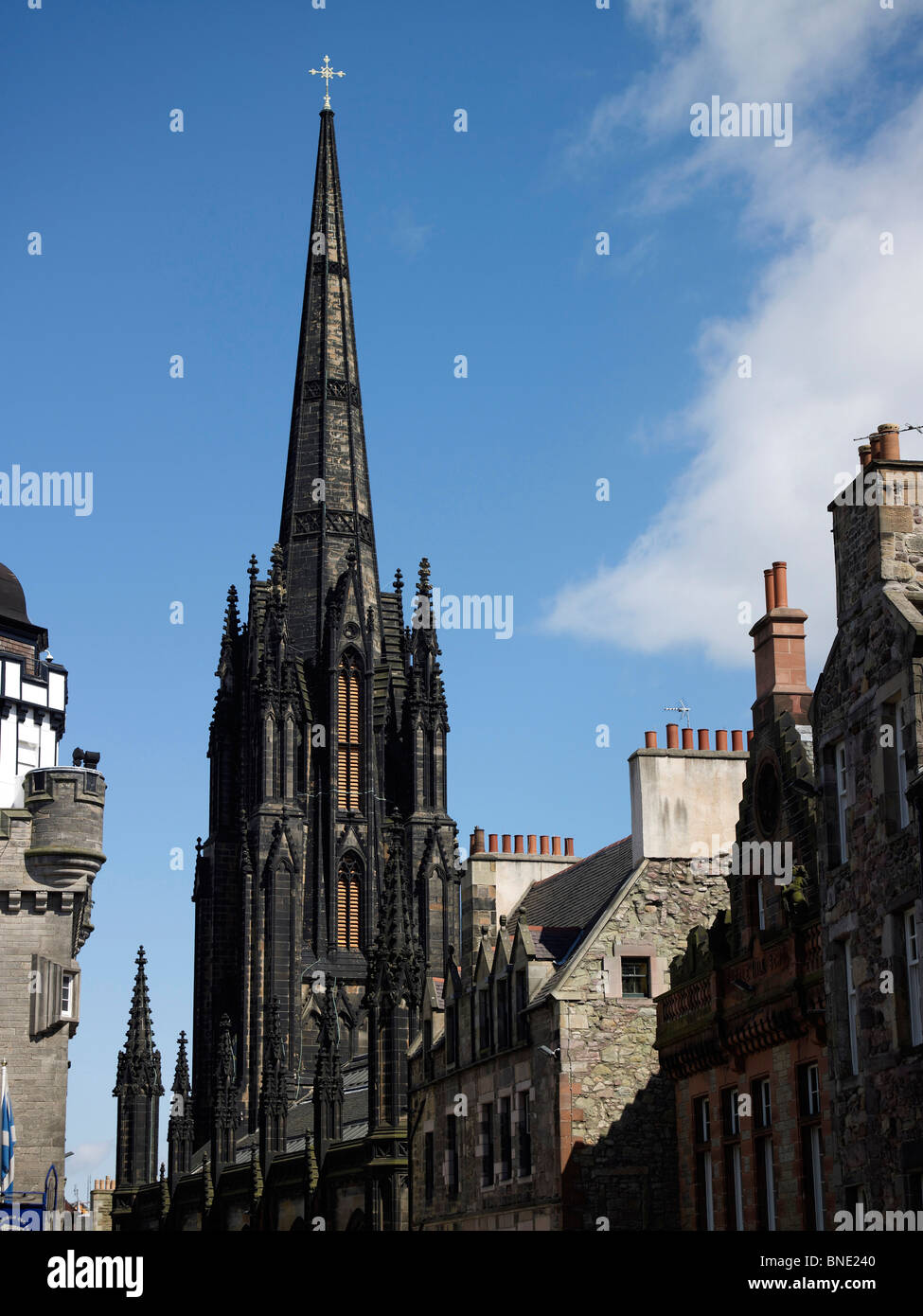 Torre de la Iglesia, el casco antiguo de Edimburgo Escocia Foto de stock