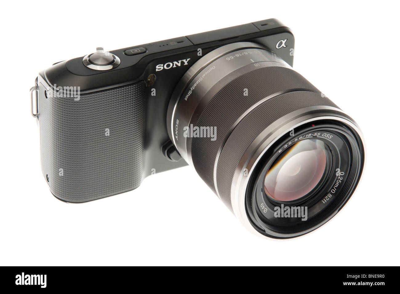 Sony Alpha NEX sistema - NEX-3 con lente de zoom de 18-55 mm Fotografía de  stock - Alamy