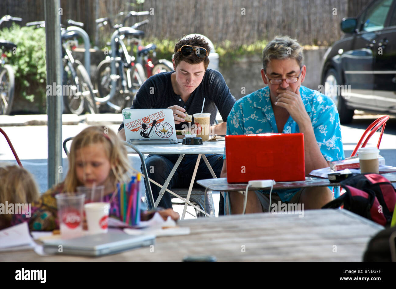 Moda Jo's Cafe, Austin, Texas, América del Norte, EE.UU. Foto de stock