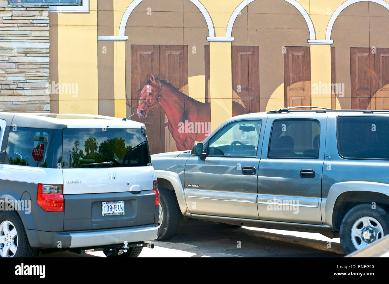 Potencia la pintura mural graffiti, Texas, EE.UU. Foto de stock