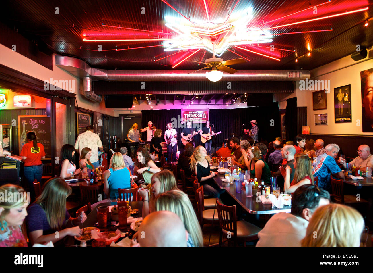 Rosca famoso Gill's Diner, Austin, Texas, América del Norte, EE.UU. Foto de stock