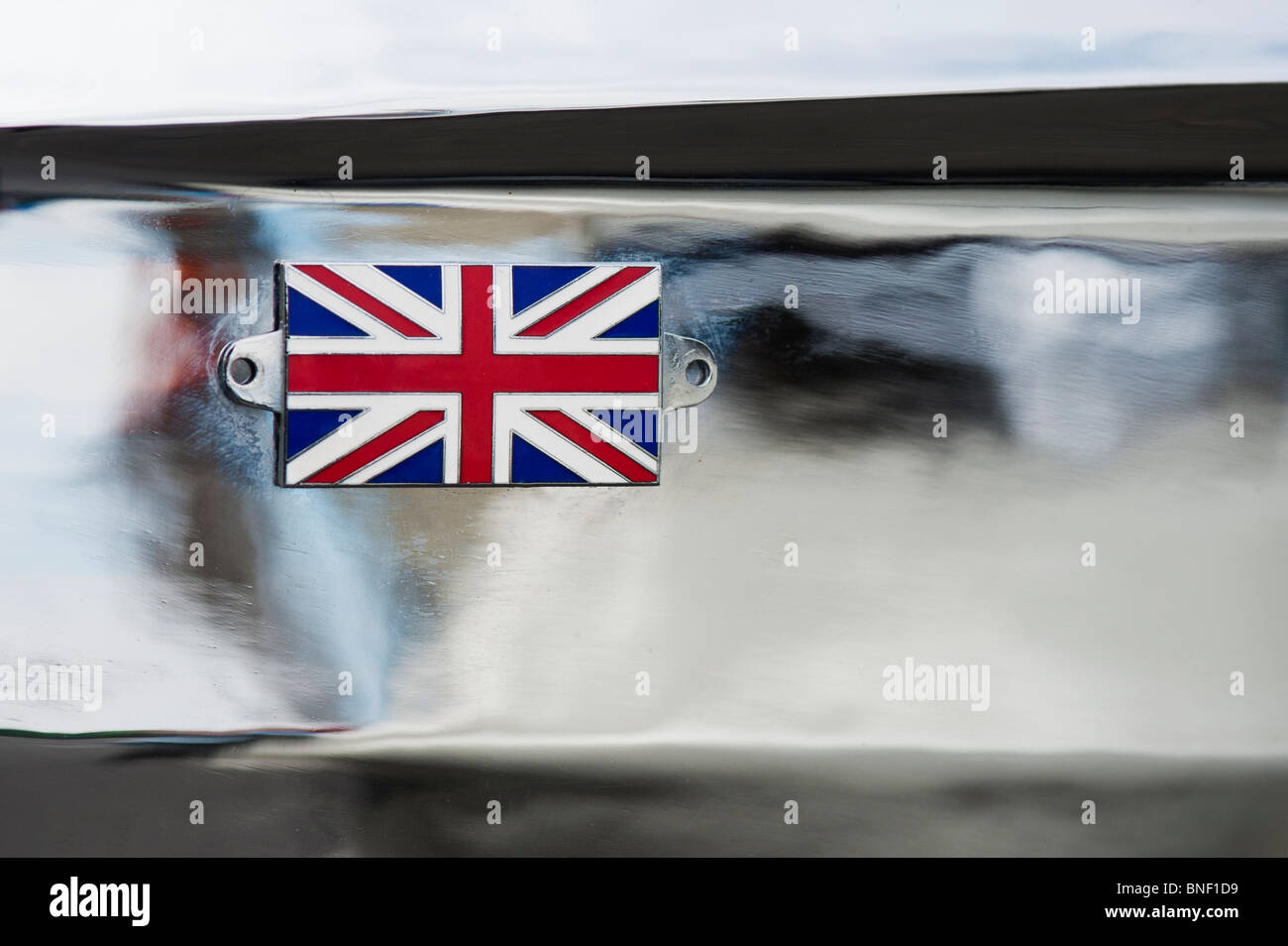 Mods Vespa scooter custom chrome panel lateral con Union Jack bandera