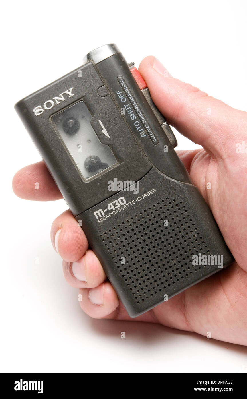 Dictáfono dictáfonos grabadora de cintas cintas dictáfono micro grabar  sonido de voz conversaciones conversación jour Fotografía de stock - Alamy