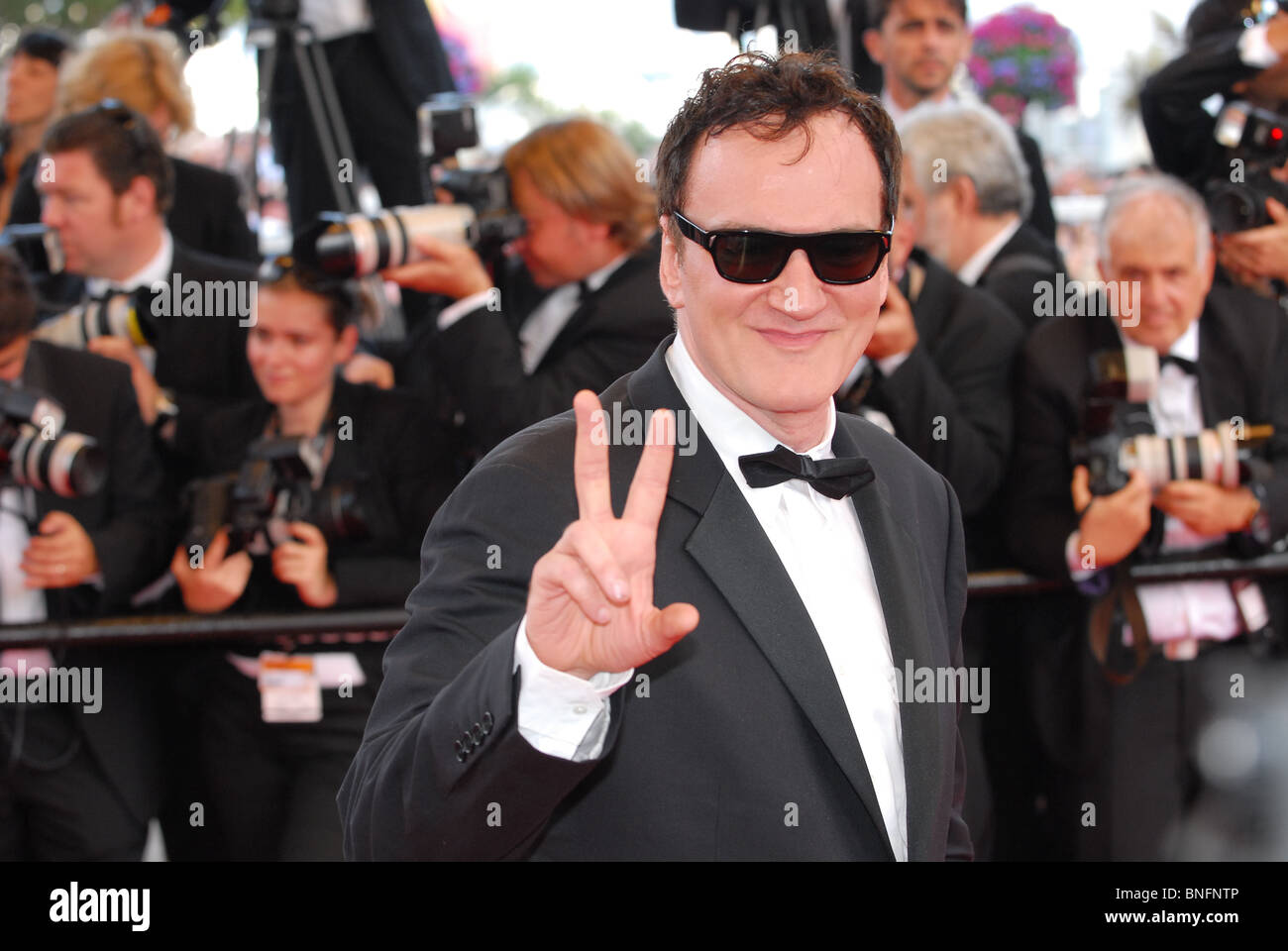 Quentin Tarantino en el festival de Cannes 2009 Foto de stock