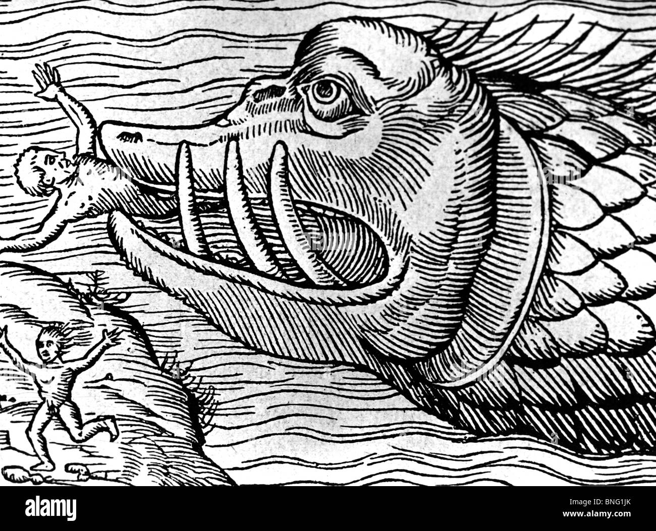 Mar criatura mitológica por artista desconocido Foto de stock