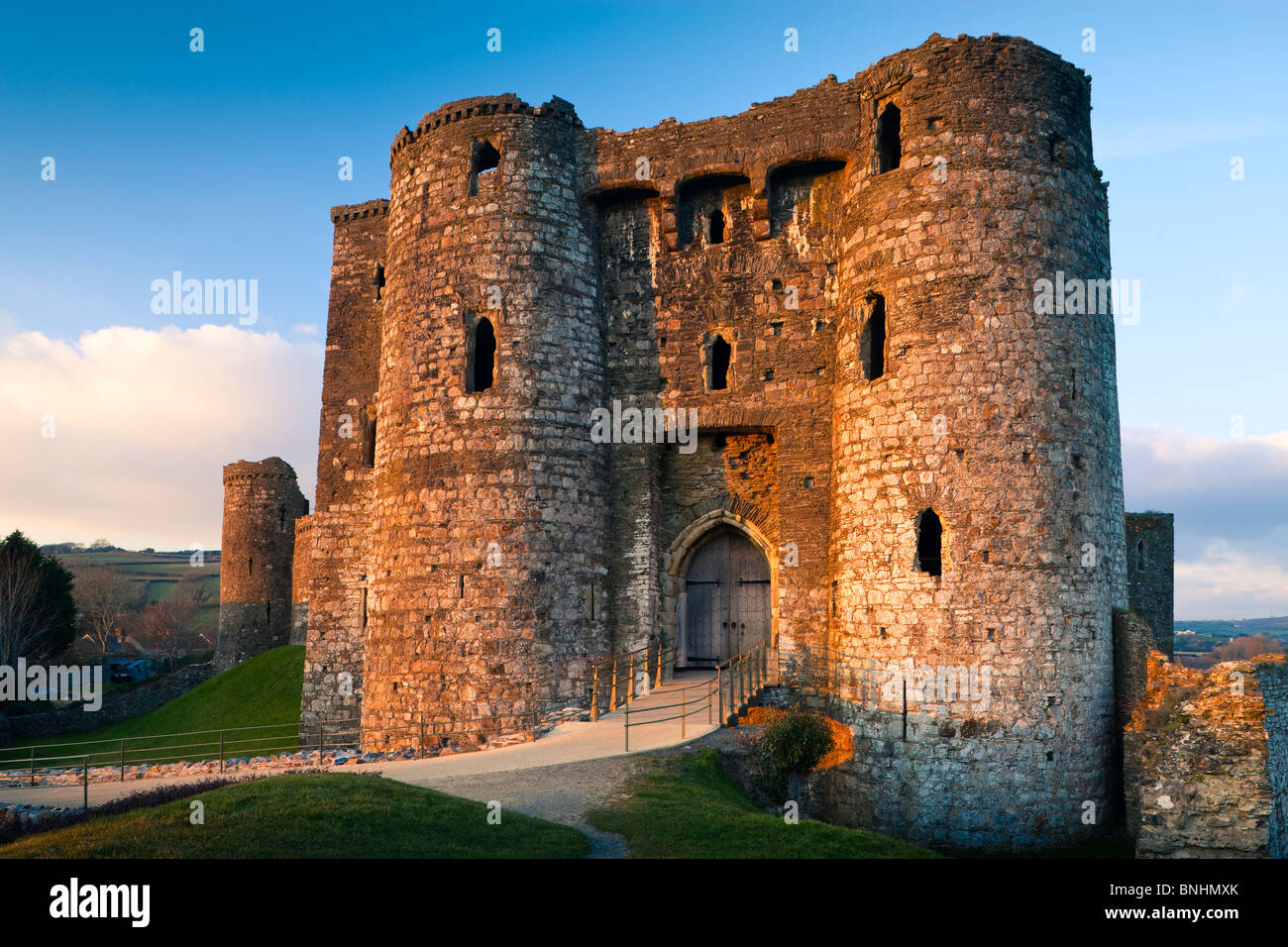 Castillo de Kidwelly Carmarthenshire Gales Foto de stock