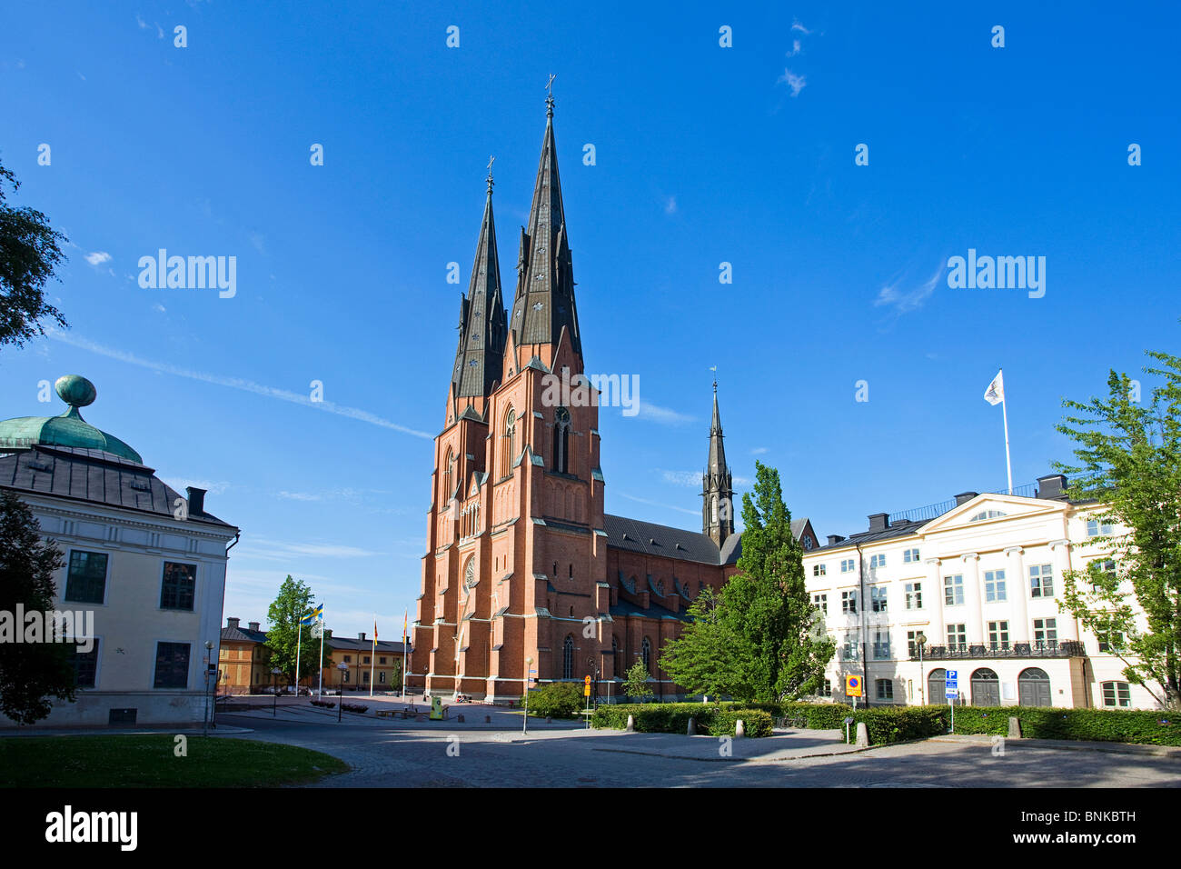 La iglesia Catedral de Uppsala Suecia viajar Viajes turismo vacaciones vacaciones Foto de stock