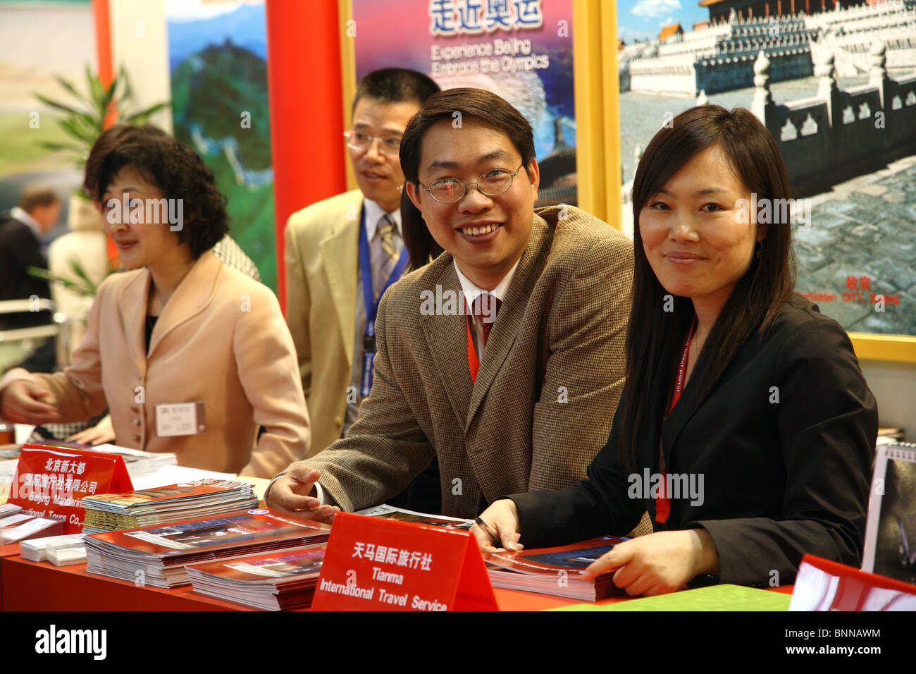 Expositores procedentes de China en la ITB de Berlín, Alemania Foto de stock