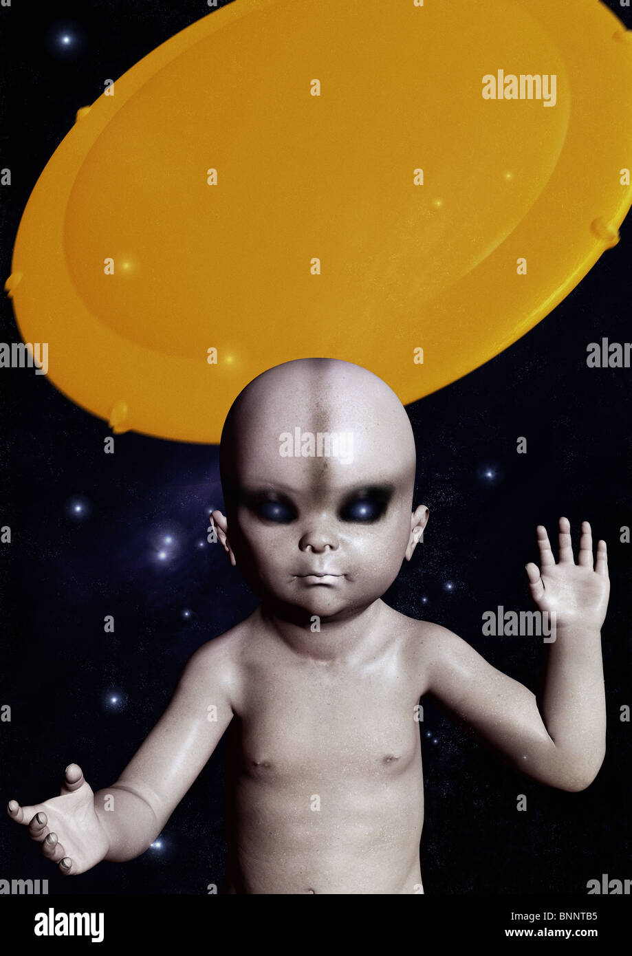 Disfraz infantil de ovni alienígena marciano