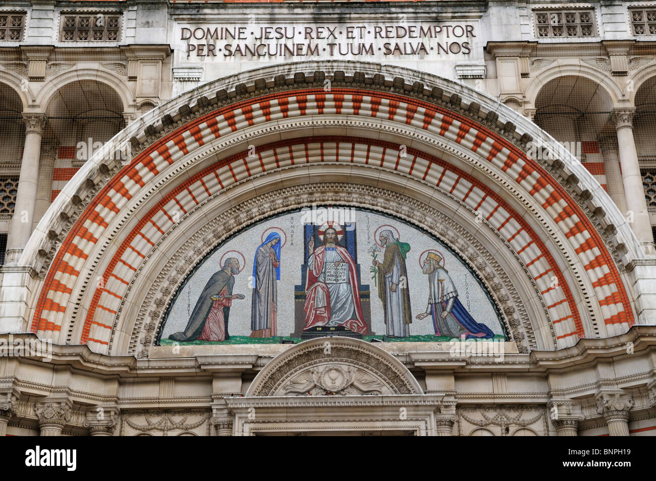 Detalle de la catedral de Westminster, Londres, Inglaterra, Reino Unido. Foto de stock