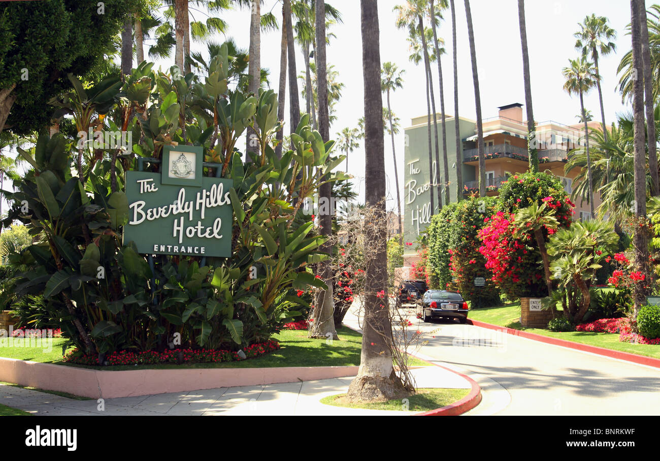 El Hotel Beverly Hills Foto de stock