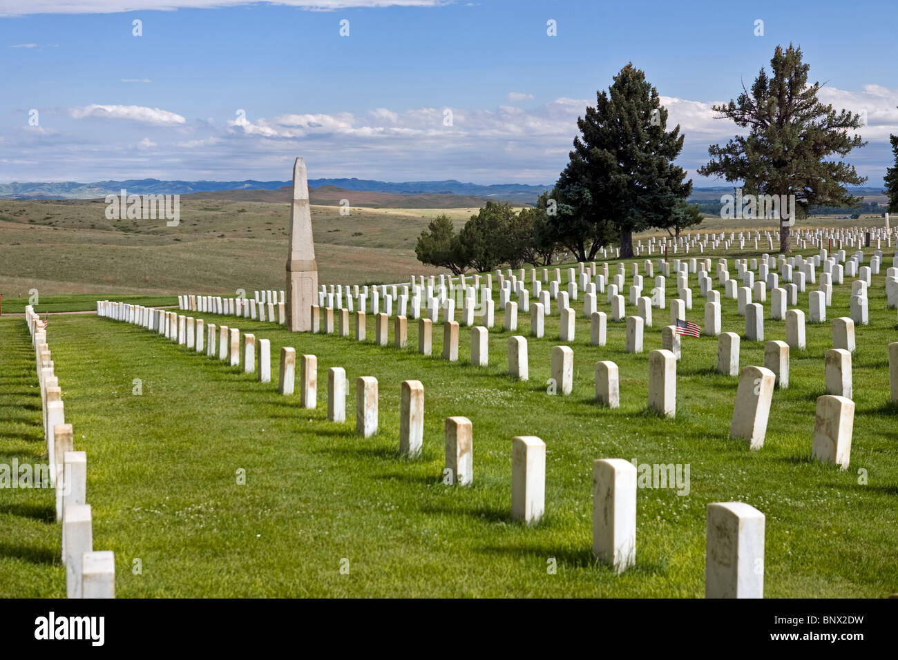 Cementerio Nacional en Little Big Horn Battlefield National Monument,  Montana Fotografía de stock - Alamy