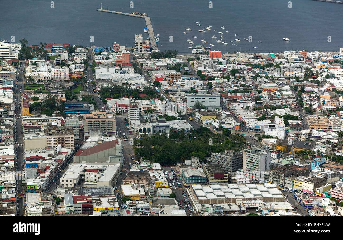 Vista aérea encima de Veracruz México Foto de stock