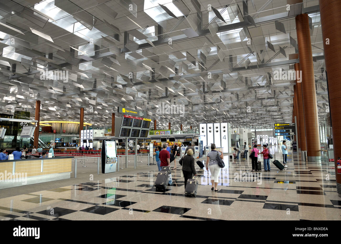 Terminal 3 en el aeropuerto Changi de Singapur Foto de stock