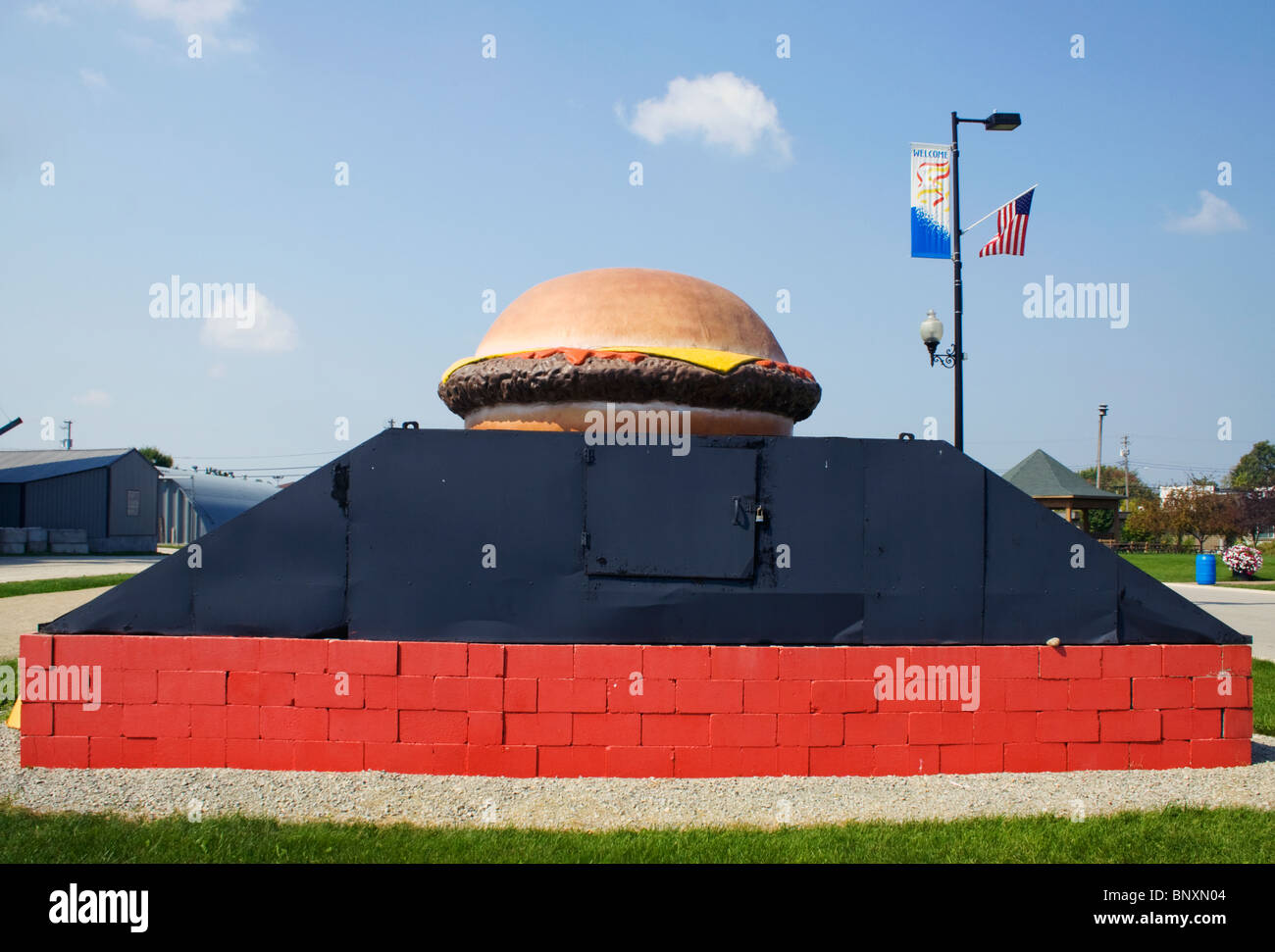 Los mundos más grande Hamburger Grill en Seymour, Wisconsin. Foto de stock