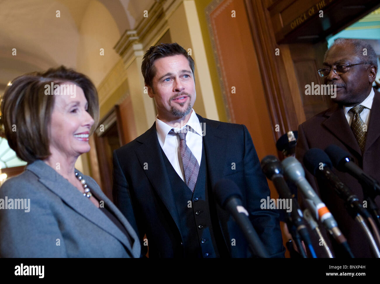 El actor Brad Pitt. Foto de stock