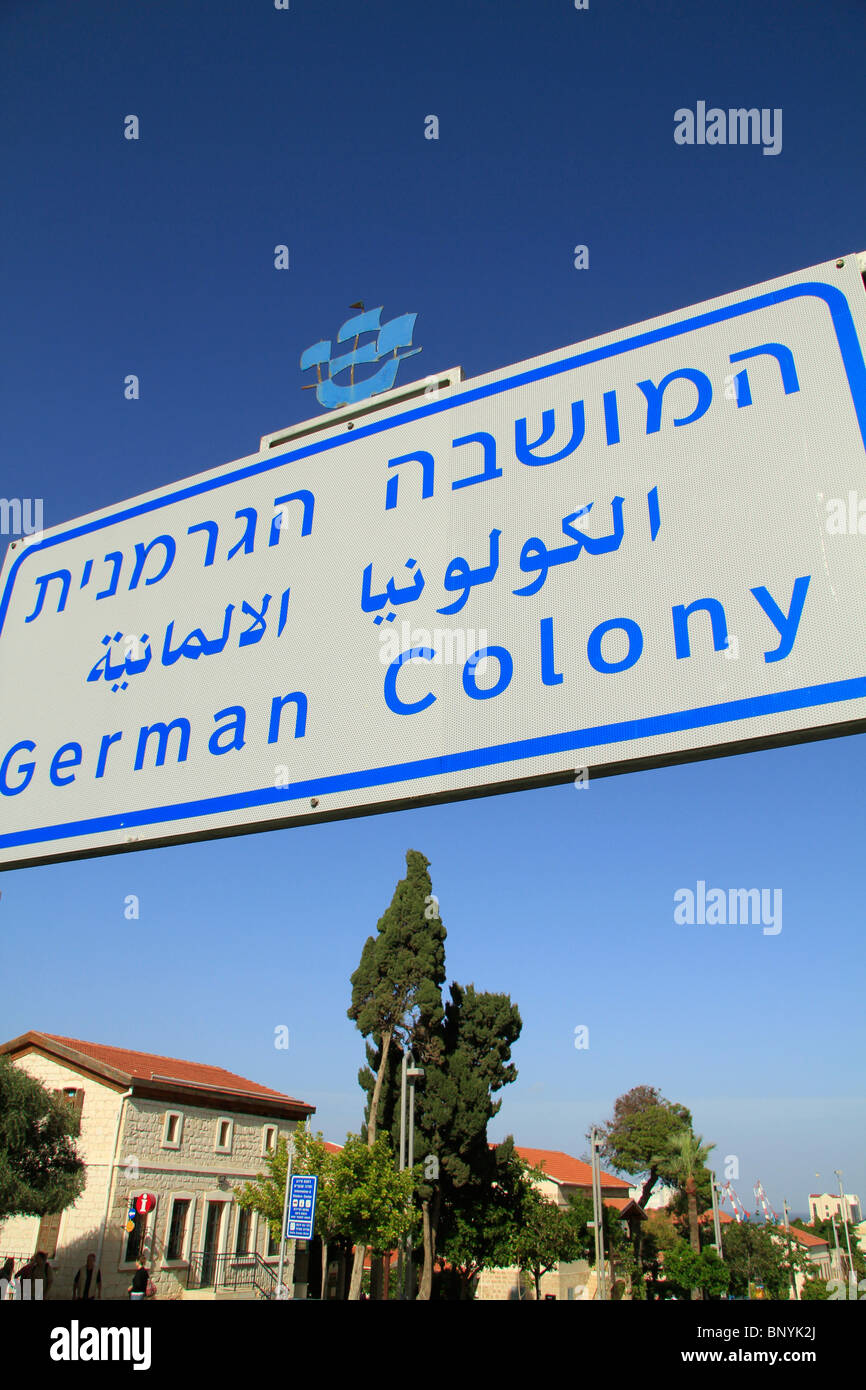 Israel, Haifa, la colonia alemana Foto de stock
