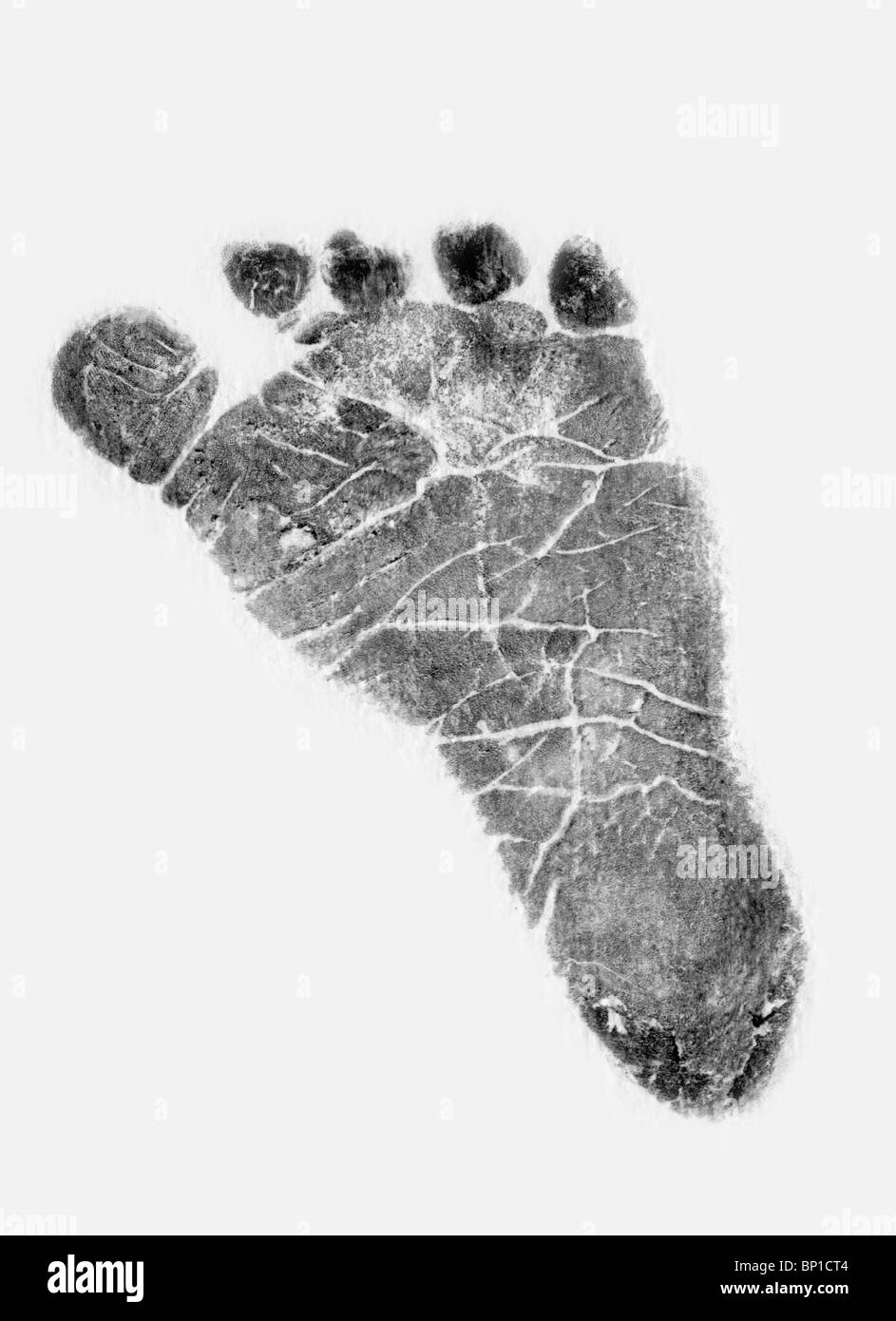 Huella pie recién nacido vertical fotografías e imágenes de alta